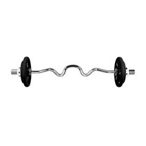 헬스프라자 중량컬바세트 이지바 우레탄 중량원판 바벨컬 25kg 세트, 락조마구리 블랙