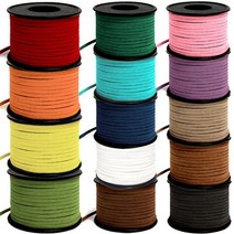 [유니아트] 롤샤무드끈(18M) 색상선택 - 인조가죽끈 쎄무끈 스웨이드끈, 주황, 1개