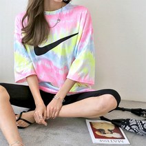 보리맘 물나염 코튼 반팔 면티 운동복 빅사이즈 티셔츠 트레이닝복