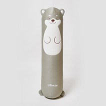그린베어 꿀몽 대형 바디필로우 롱쿠션 커버 안고자는베개 쿠션, 그레이