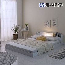 동서가구 네오 마이미 LED 조명 저상형 슈퍼싱글 퀸 침대 매트리스, 퀸 침대프레임, 프레임만, 아카시아