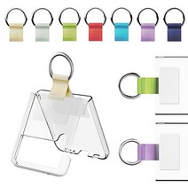 국산 탈부착 핑거 스트랩 갤럭시Z플립4 3 2 공용 핸드 그립 톡홀더 케이스 with 링, 올리브그린