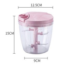초고속 믹서기 고기 분쇄기 초퍼 미니 블렌더 미트 그란인더 다기능 수동 과일 야채 손으로 야채 커터 shredder slicer 마늘 chooper mincer shre, 나는 5 블레이드