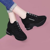 루비샵 키높이 스니커즈 굽높이 7CM 발편한 쿠션 워킹화 캐주얼 퉁굽 발목스니커즈