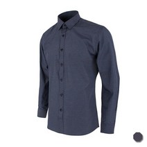 제이제이옴므 잔체크 네이비 슬림 드레스셔츠 J223RF1SH145