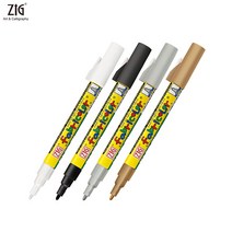 지그 패브릭마카 메탈릭 낱색 4색상/짙은직물 전용 2mm, ZIG-PFC-20-101 GOLD