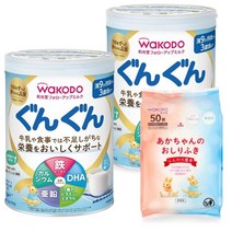 Wakodo Baby Follow-Up Powdered Milk 와코도 팔로우업 밀크 군군 분유 (9-36개월) 830g 2개+물티슈 50매