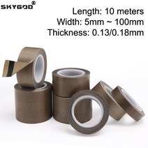 PTFE 테이프 접착 천 절연 고온 내성 밀봉 폭 5 ~ 100mm 두께 0.13mm 0.18mm, 협력사, 10mm