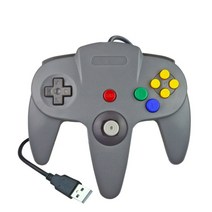 XBOX 360 콘솔게임 vogek usb 유선 gamepad for nintendo 64 host n64 controller gamepad 조이스틱 for 64 for 73, 회색