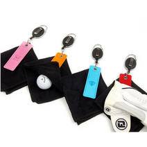 제이엠버튼 노캐디 셀프 라운딩 극세사 4겹 릴 골프 타올 + 장갑 찍찍이 벨크로 홀더 SET, 4겹 릴 타올 + 분홍 찍찍이