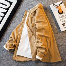 남성 긴팔 셔츠 봄가을 코듀로이 셔츠 코트