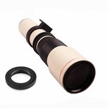 라이트 도우 500mm F8.0 렌즈 수동 망원 줌 T2-Cannon T 마운트 캐논 호환 T4i T3i T3 7D 60Da T2i XTi XSi XS DSLR 카메라, [01] PENTAX, [02] White