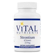 Vital Nutrients - Strontium (Citrate) - Supports Healthy Teeth and Bones - 90 Vegetarian Capsules pe, 1, 기타