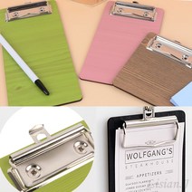 리시안제이 클립보드 우드 식당메뉴판 빌지꽂이, 200mm 연두