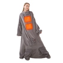 SINGWAY 입는 전기 담요 USB 급속 가열 발 넣어 포켓 소매 담요 172126cm 플란넬 흉부 복부 가열 4단계 온도 제어 카본 나노 튜브 필름 가열재 소파 담요 냉기 대책 방한 겨울 파트너