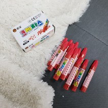 단색 크레파스 빨강 12개입 빨강크레용 단색크레파스 문구크레파, 단품
