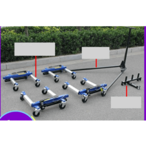 타이어잭 휠돌리 바퀴 교체 차량견인 자동차 장착 잭, 상세이페이지 참고, 1세트  유압 B 블랙