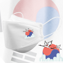 인쇄마스크 대한민국 태극기 마스크 25매 모델명 dk_54 KF94 커스텀 3D입체형