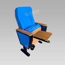 영화관람 의자 단체 객석 대학교 공연장 교회 강당 등받이 극장 1인용 시청, 블루