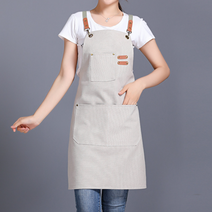 앤써핏 데님 공방 카페 바리스타 방수 앞치마, 아이보리