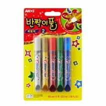 반짝이풀 메탈릭2 5colors (10개 1세트) 미술반짝이풀 꾸미기풀, 단품