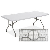 야외용테이블 브로몰딩테이블 통판형 6인용 너비1800 (dulike), 화이트