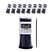 셀라인 일회용 위생 마이크로면봉 블랙 도톰한 마이크로브러쉬 8개입, 단품, 1세트