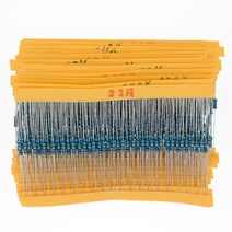 100pcs 1/4W 1R ~ 22M 1% 금속 필름 저항 100R 220R 1K 1.5K 2.2K 4.7K 2K2 4K7 옴, 36 150R