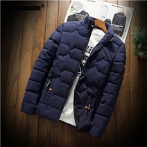 방한작업복 Mountainskin Winter Men Jacket Mens New 면, XXXL, 네이비 블루