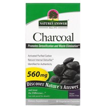 Natures Answer 숯 활성 정제 탄소 560mg 베지 캡슐 90정