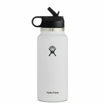 물병 너비 2.0 스테인리스강 진공 보온 물병 풀덮 Hydro Flask, 32OZ(946ML), 백색
