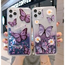 제이펀 갤럭시 GALAXY S23울트라 ULTRA S23플러스 PLUS S23 플라워 나비 실리콘 젤리 휴대폰 케이스