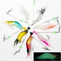 루플라 피싱메카 새우 루어 웜훅 7.5cm 외질낚시 야광웜 소프트베이트 루어채비, 핑크