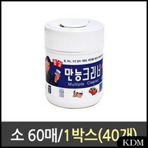 KDM 만능 크리너 60매 소 물티슈가격비교 일회용물티슈 1박스40개 청소용물티슈, KDM 1