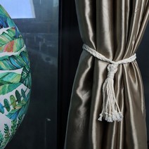 마크라메커튼 바란스 가리개 Ins Bohemian Hand-woven Curtain Straps Multi-style Tassel Wooden Beads De