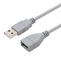 엠비에프 MBF-UF205 연장 USB 케이블 (USB2.0 0.5M 그레이), 1개
