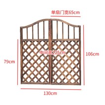 전원주택 담장 울타리 기둥 대문 출입문 나무 목재 양문 제작, 130cm 격자문(기둥프리)