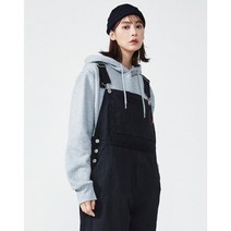 더스토리 코튼 오버롤 멜빵 팬츠 (블랙)