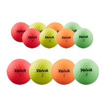 볼빅 VIMAT SOFT 칼라 골프공 2피스 43mm 4종 x 3p, 그린, 오렌지, 루비, 옐로우, 1세트