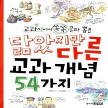 주니어김영사 새책-스테이책터 [닮았지만 다른 교과 개념 54가지] -교과서에서 쏙쏙 골라 뽑은-주니어김영사-이영란 지음 조위라 그림, 닮았지만 다른 교과 개념 54가지, NSB9788934947011