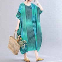 도니와 여성 스트라이프느낌 라운드넥반팔 롱원피스 데일리룩 화사한컬러 엄마원피스 여행패션 리조트룩 편한원피스 데이트룩 봄원피스 여름원피스 줄무늬원피스 예쁜원피스 홈드레스 임부복