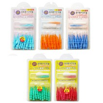 덴탈클린치 국내산 휴대용 I형 치간칫솔 치간브러쉬 치실 30P+휴대용케이스 (4S/3S/2S/S/M), 1(3s)