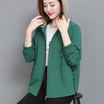 여성 바람막이점퍼 등산 방수 바람막이자켓 봄 가을 녹색 느슨한 자켓 캐주얼 포켓 긴팔
