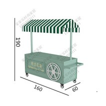 마트 가판대 수레 야외 스낵 리어카 판매 카트 180 60 190 야시장 판매, E. 160 x 폭 60 x 높이 190CM
