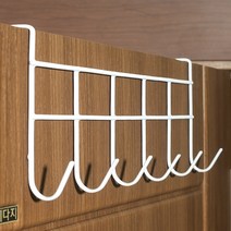 방문옷걸이 플랫 6구 도어후크 옷정리 도어행거 도어후크옷걸이