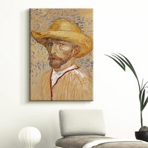 더 아트 컴퍼니 빈센트 반 고흐 명화그림 인테리어 캔버스액자 80종 1-40, 13. VG-밀짚모자를 쓴 자화상