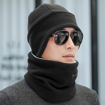 데이즈원 남성 남자 후리스 겨울 모자 목도리 귀달이 방한모자 넥워머