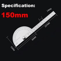 각도기 디지털각도기 문구사이트180 도 조정 가능한 각도기 금속 게이지 라운드 헤드 파인더 도구 회전 캘, 03 보라색