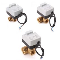 삼방밸브 AC220V 3-way Electric Motorized Ball Valve Three Wires Two Controls for Air Conditioning, [02] DN20, [01] 220V, 02 DN20_01 220V
