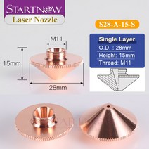 레이저 커팅기 각인기 조각기 컷팅기 Startnow 레이저 절단 노즐 단일 이중층 Precitec WSX Raytools CNC, 01 S28-A-15-S_10 2.5